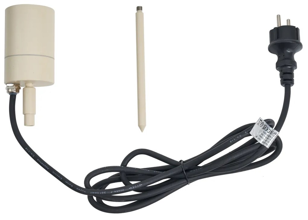 Кремъчен прожектор с шип GU10 50 мм регулируем IP44 вкл. кабел и щепсел - Solo