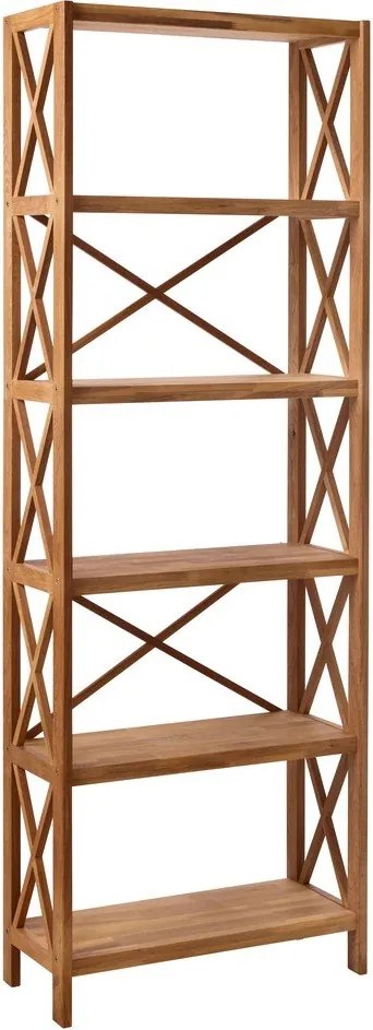 Стелаж от масивен дъб в естествен цвят 70x198 cm X-Shelf – Unique Furniture
