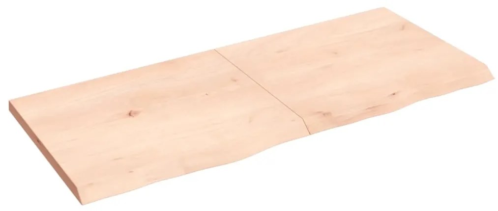 3156318 vidaXL Плот за маса, 140x60x(2-4) см, необработен масивен дъб