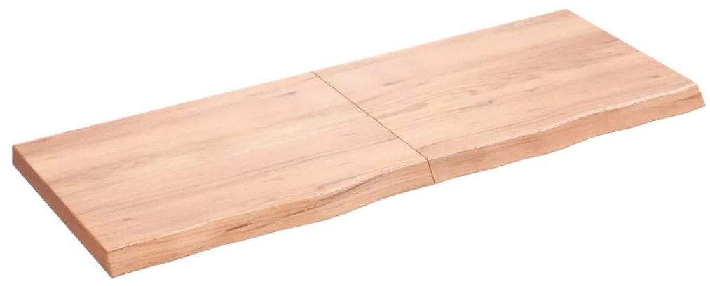 3156388 vidaXL Плот за маса светлокафяв 160x60x(2-6) см обработен масивен дъб