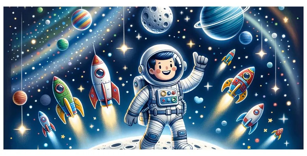 Картина на платно – Галактическо приключение на малък герой