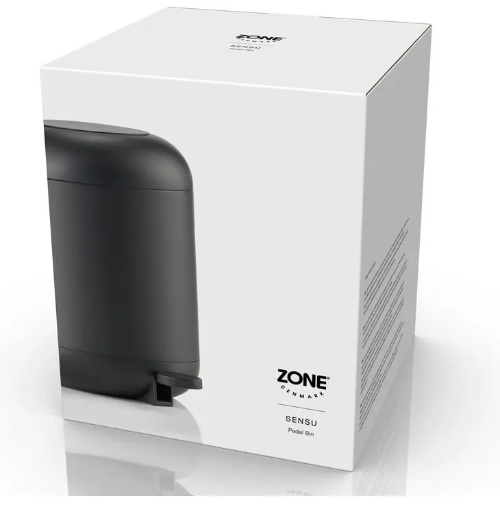 Черно пластмасово кошче за боклук с педал 4 l Sensu – Zone