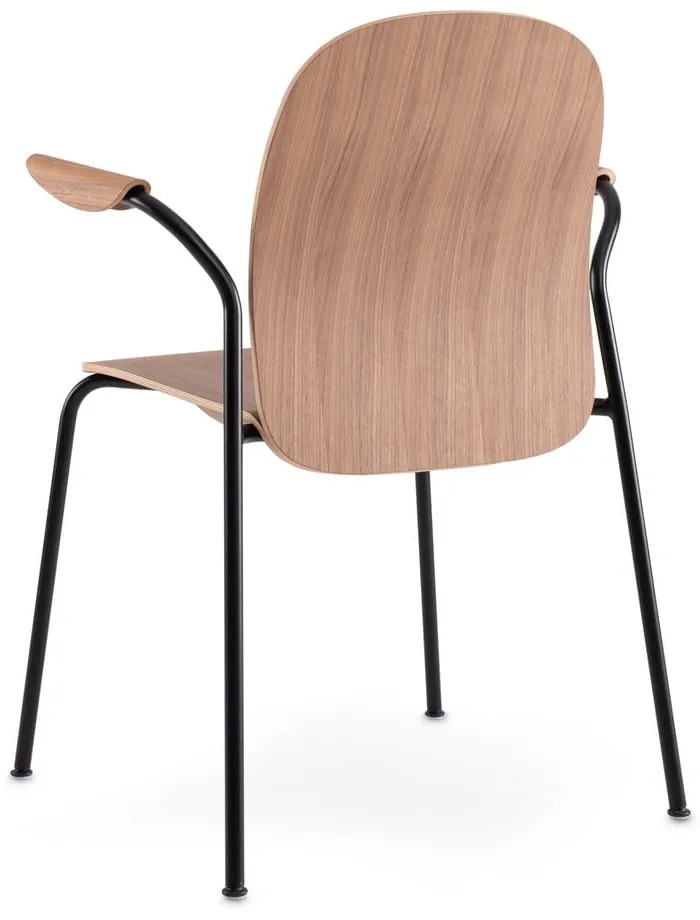 Трапезни столове в комплект с подлакътници/за подреждане 2 бр. от декор от орех в цвят кафяв коняк/в естествен цвят Book – Gazzda