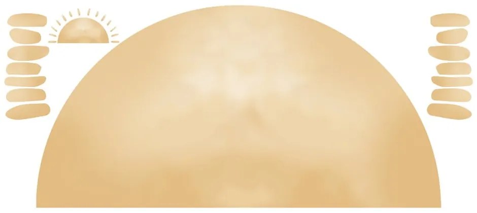 Детски стикер за стена 140x60 cm Watercolor Sun - Ambiance