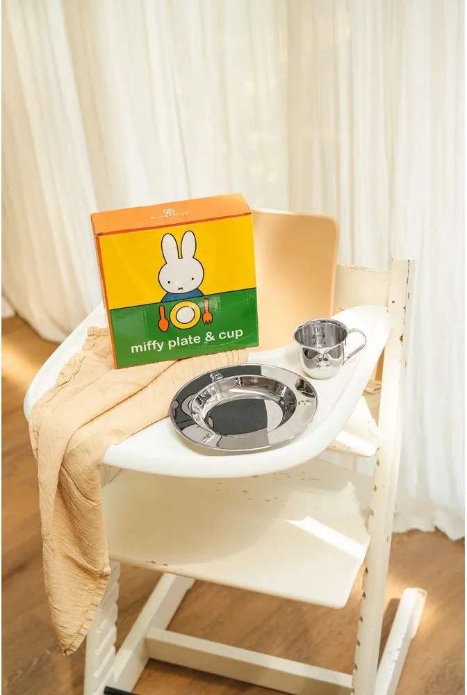 Детски комплект за хранене 2 бр. от неръждаема стомана Miffy – Zilverstad