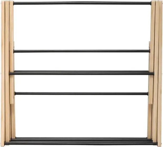 Сушилник за дрехи 5five Black Bamboo Accordion, Бамбук Бежов, 7 m