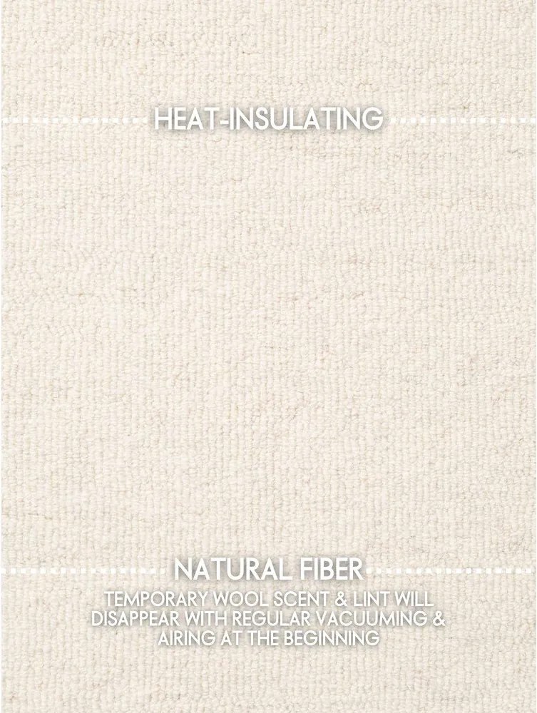 Кремав ръчно изработен вълнен килим 200x290 cm Puristic Knots – Elle Decoration