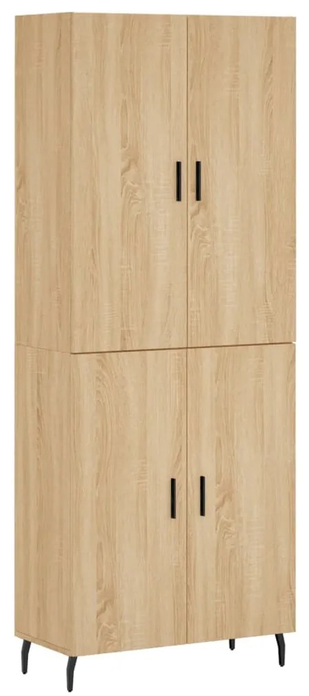 3195694 vidaXL Висок шкаф, дъб сонома, 69,5x34x180 см, инженерно дърво