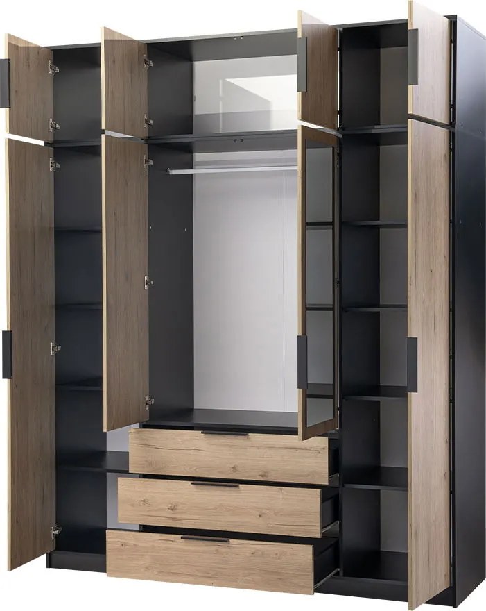 Гардероб 4-врата Lati D4 с таванско