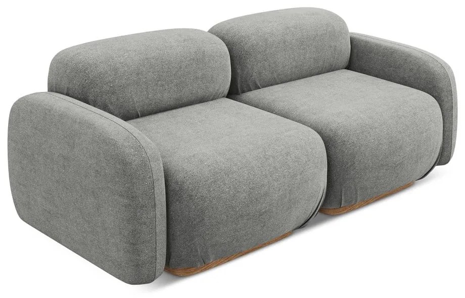 Сив модулен диван от букле 190 cm Ailani – Makamii
