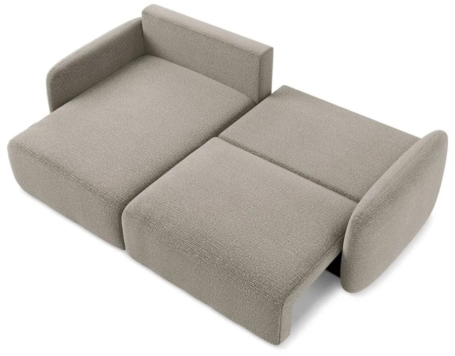 Бежов разтегателен ъглов диван с място за съхранение (ляв ъгъл) Kalena – Makamii