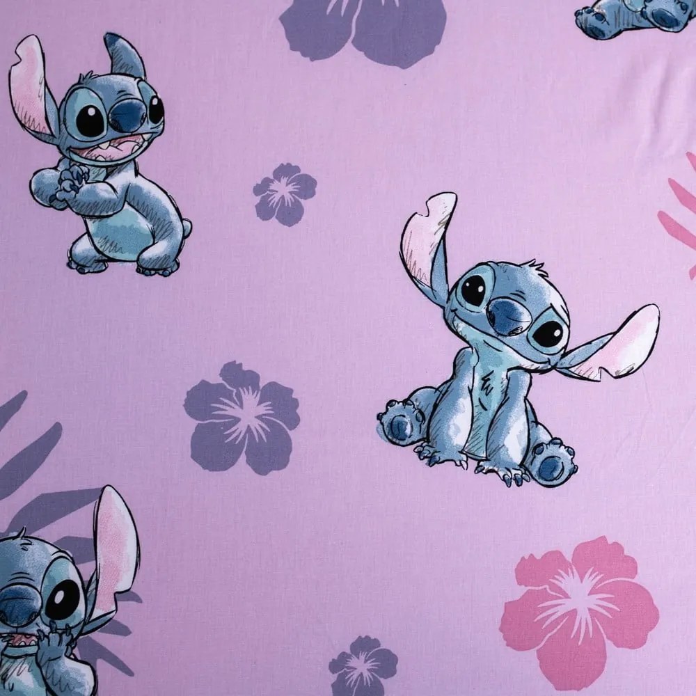 Еластичен единичен памучен детски чаршаф 90x200 cm Lilo and Stitch – Jerry Fabrics