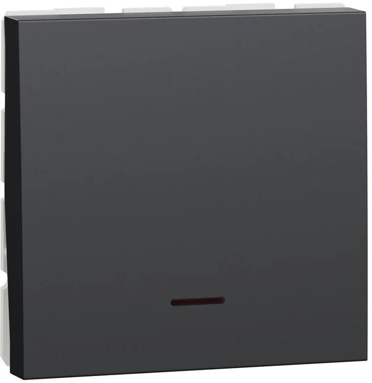 SE Двуполюсен ключ 32А с индикатор 2 мод. цвят Антрацит Unica  - NU323254S