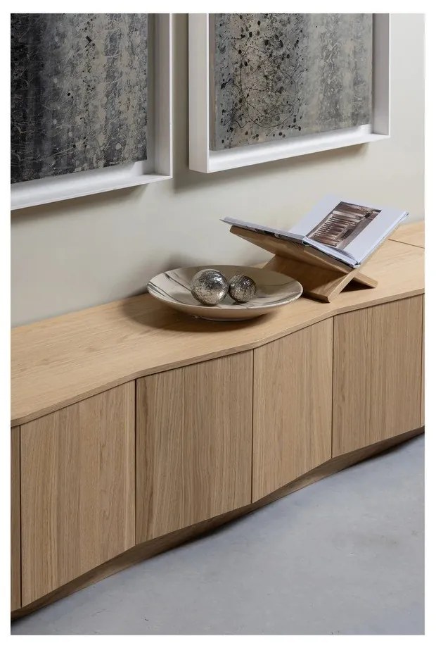 Маса за телевизор от масивен дъб в естествен цвят 200x52x45 cm Zuma – WOOOD