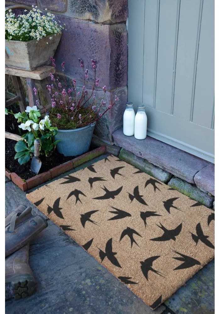 Изтривалка от кокосови влакна 60x90 cm Swallows – Artsy Doormats