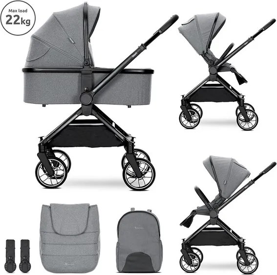 Детска комбинирана количка REYA 2в1 LORELLI - GREY