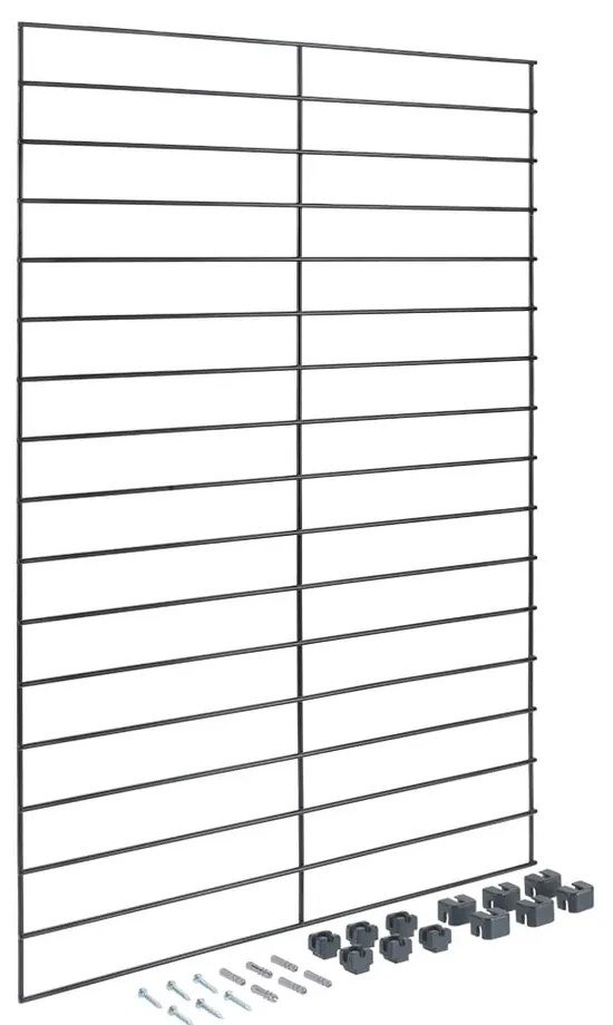 Черна метална скоби за модулна система от стелажи Mural – Metaltex