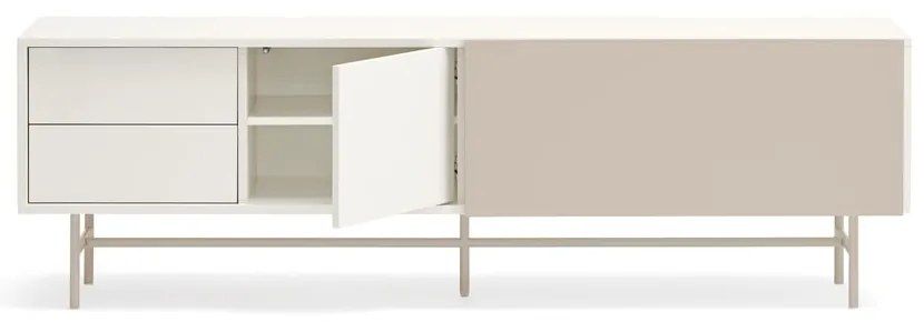 Светлосива и кремава телевизионна масичка 180x56 cm Nube - Teulat