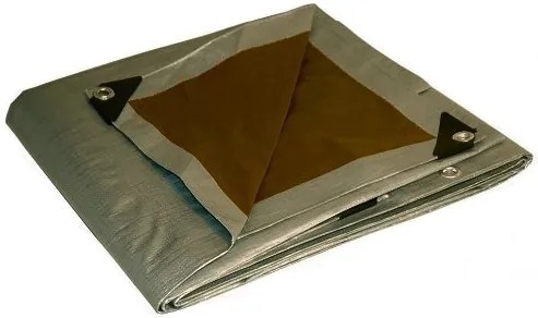 Брезент сребърно - кафяв 8х12 м 210 г/м2