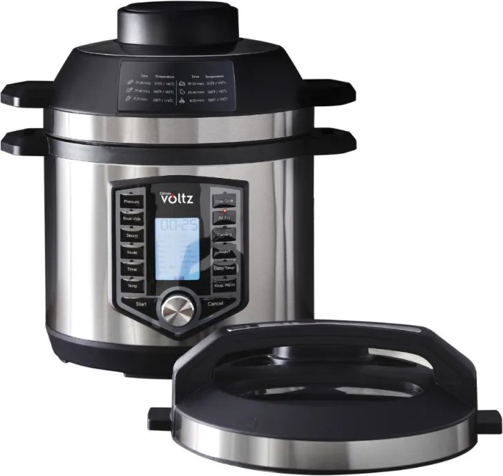 Втора ръка: Мултикукър под налягане и Фритюрник Air Fryer 2в1 Oliver Voltz OV51985G6, 6L, 1500W, 44 функции, 12 програми, Инокс