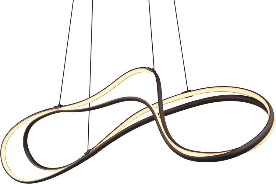 Черно LED висящо осветително тяло с метален абажур Nala - Trio Select