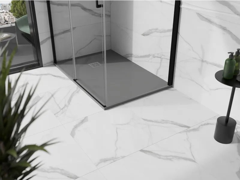 Mexen Stone+ ректикулиран композитен душ кабина 120 x 100 см, сив-бетон - 44611012