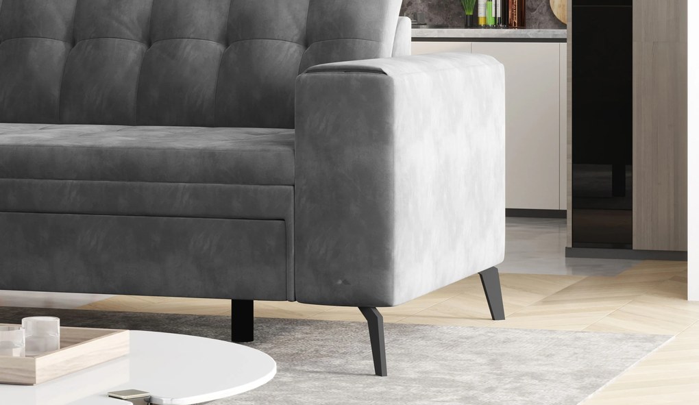 Ъглов диван Lanvin-Left-Gray