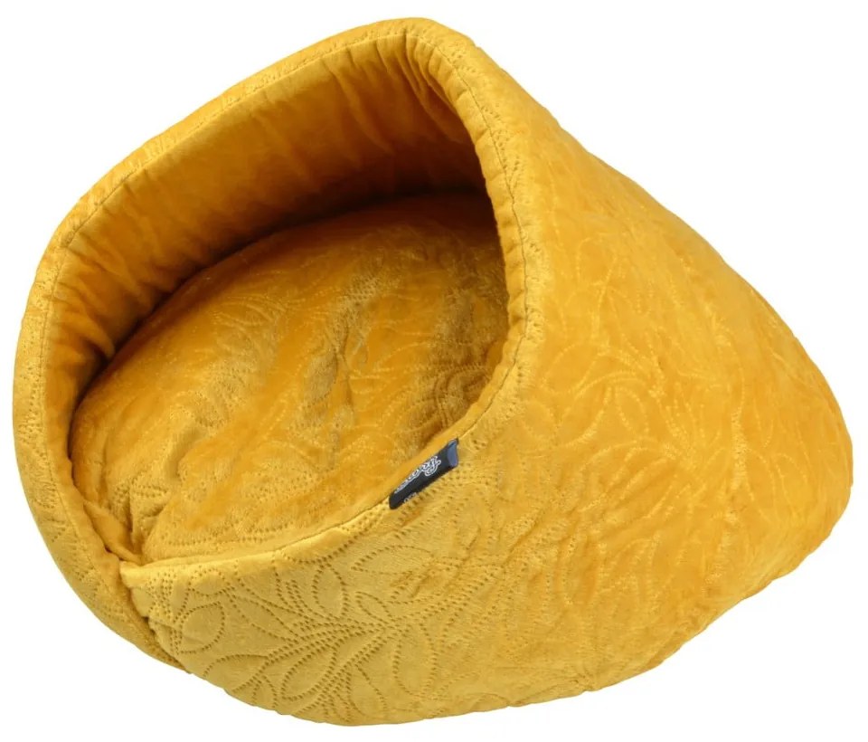 Легло палатка за котка в цвят горчица ø 50 cm – Love Story