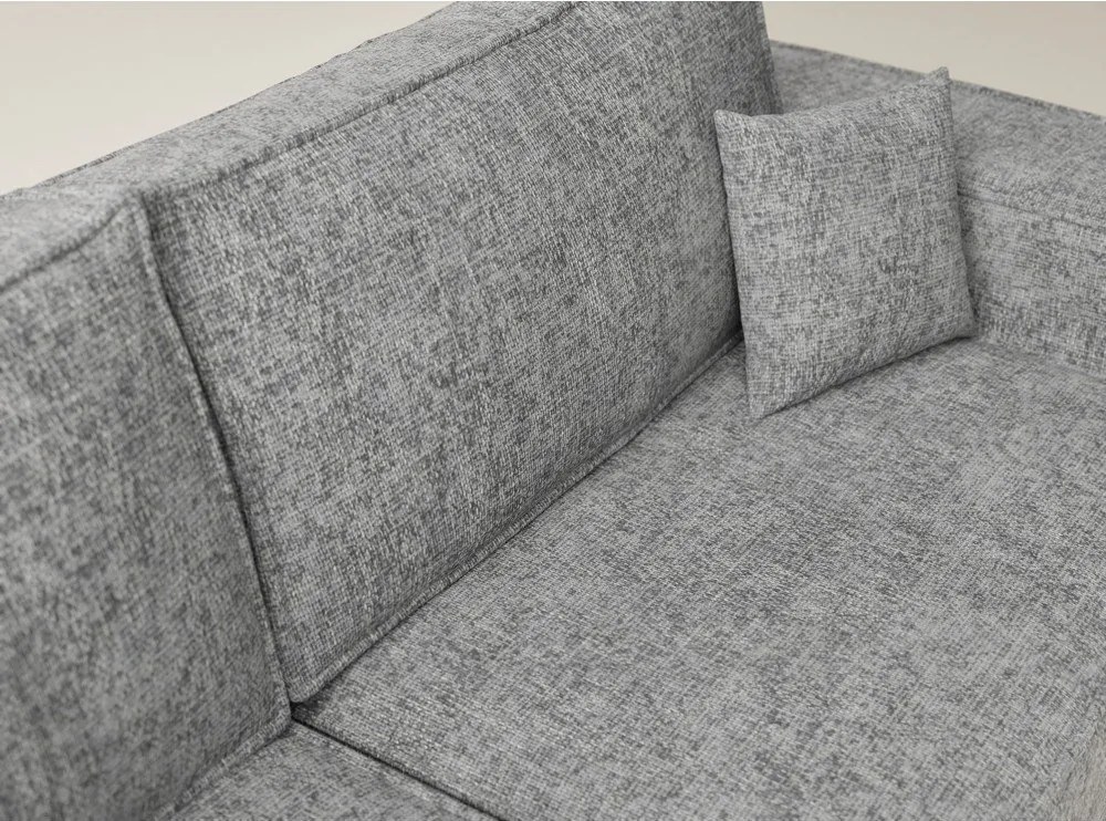 Сив шенилов сгъваем/с място за съхранение ъглов диван (ляв ъгъл/L форма) Tonga – Maison de Rêve