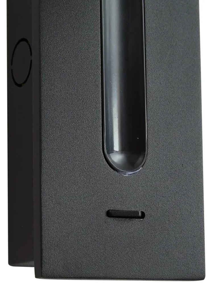 Модерна стенна лампа черна вкл. LED - Plaza