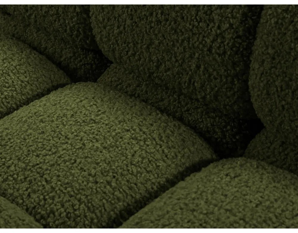 Зелен модулен диван от прежда с примки от букле 288 cm Bellis – Micadoni