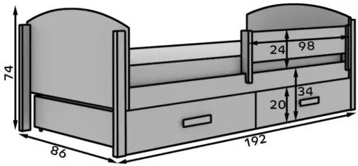 Детско легло Монтес-180 x 80