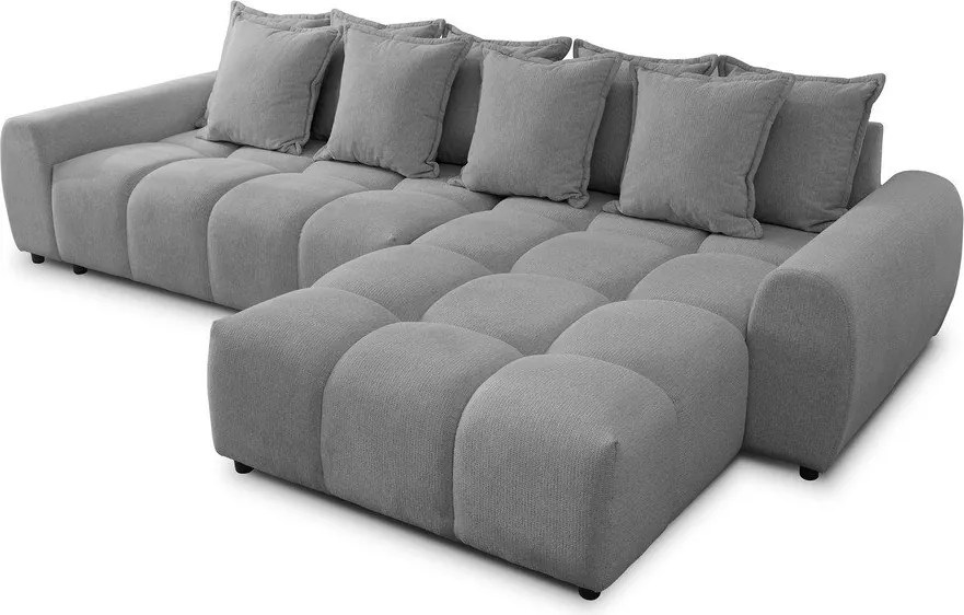 Сив ъглов диван (десен ъгъл) Albane – Ropez