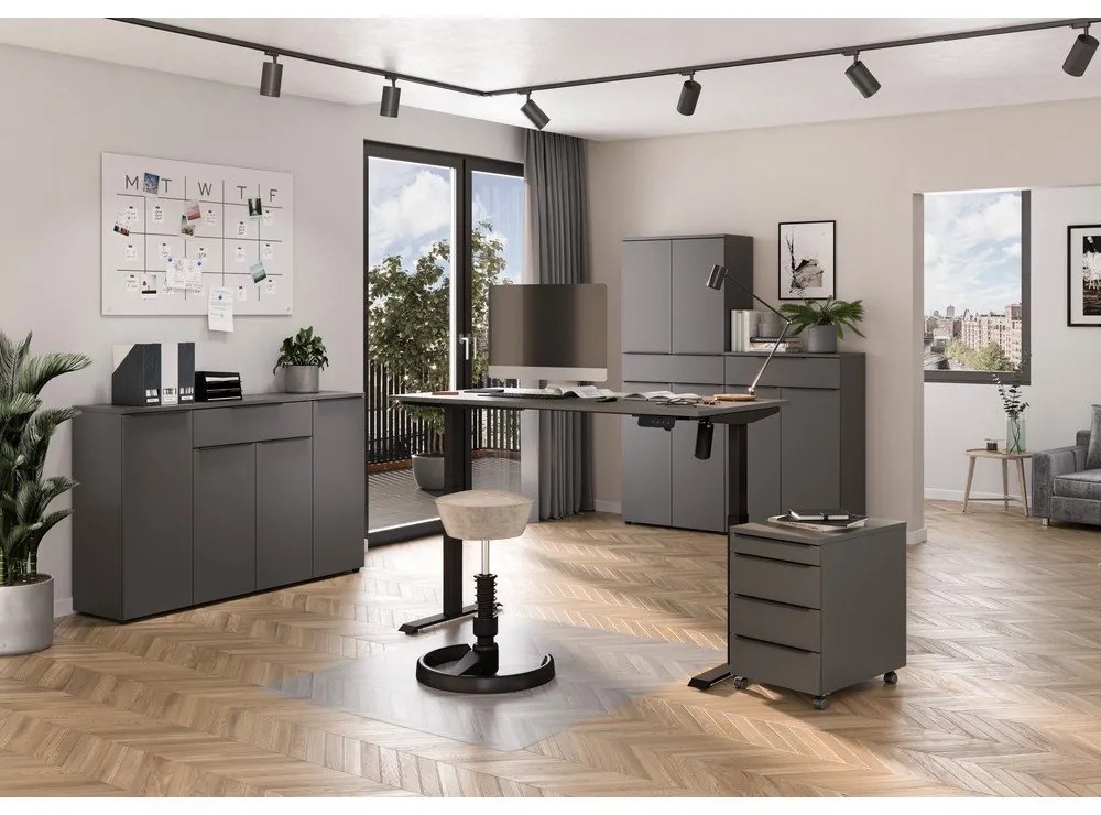 Работна маса с електрическо регулиране на височината 80x140 cm Boras – Germania