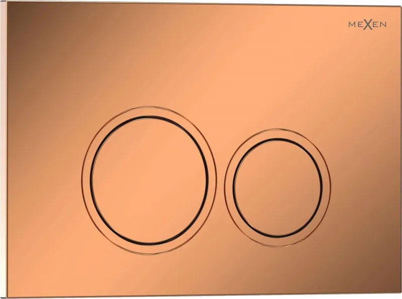 Mexen Tex 01 бутон за промиване, розово злато лъскав - 6101-09