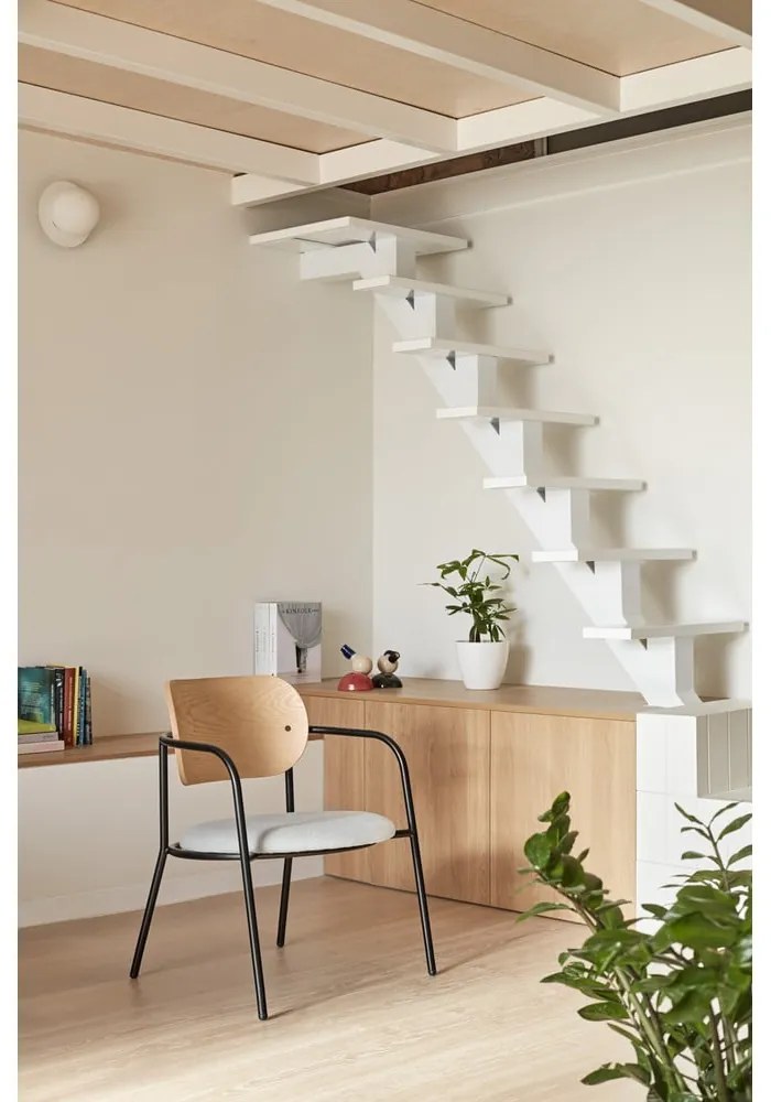 Сив трапезен стол в дъбов декор Eclipse - Teulat