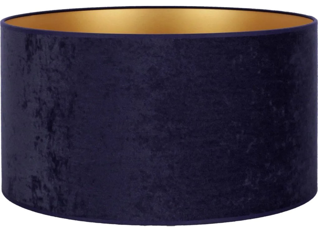 Duolla - Универсален абажур VELVET E27, Ø 35 см, синьо/злато
