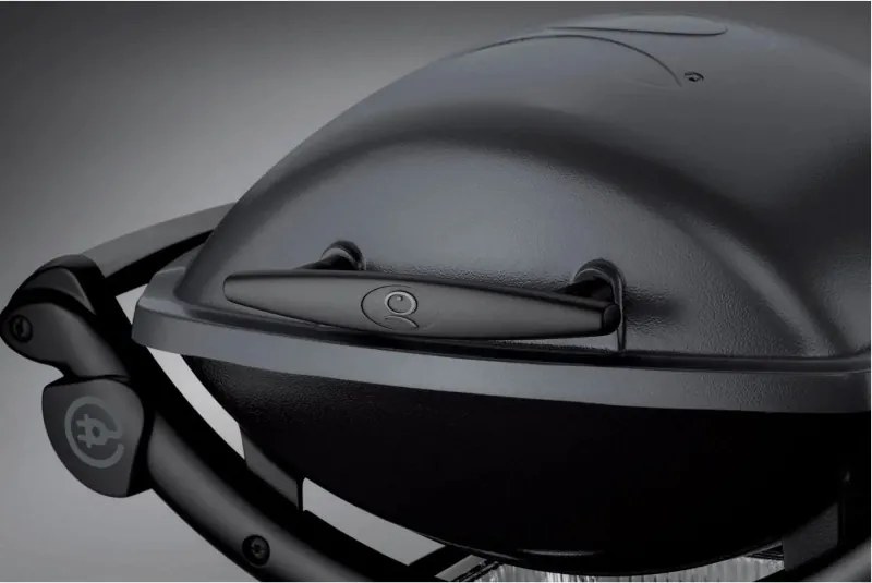Електрическо барбекю Weber Q1400 WB 52020079, 2200 W, 43x32 cm, Капак и корпус от лят алуминий, Подвижна тава за мазнини, Тъмносив