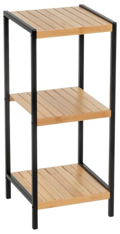 Черен и естествен бамбуков стелаж 30x70 cm – Casa Selección