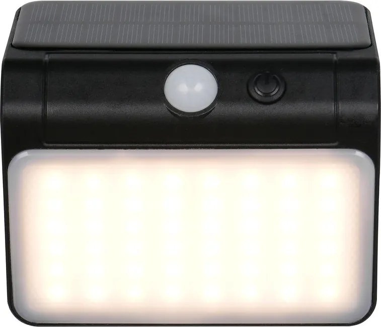 LED стенно външно осветително тяло със соларен панел (височина 12 cm) Olinda – Reality