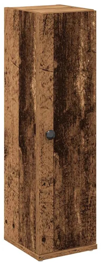 858522 vidaXL Шкаф за баня с държач за ролки, старо дърво, 20,5x22x72 см