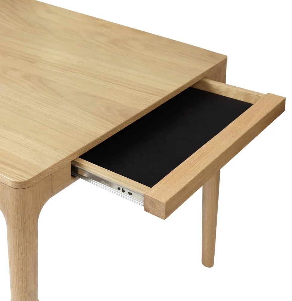 Сгъваема маса за хранене от дъбова дървесина 90x200 cm Heart'n'Soul - UMAGE