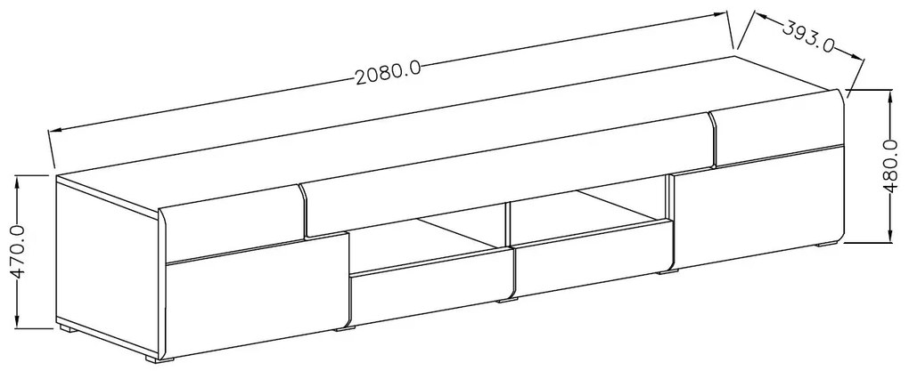 ТV шкаф Toldo Plus-Leuko Fusiko