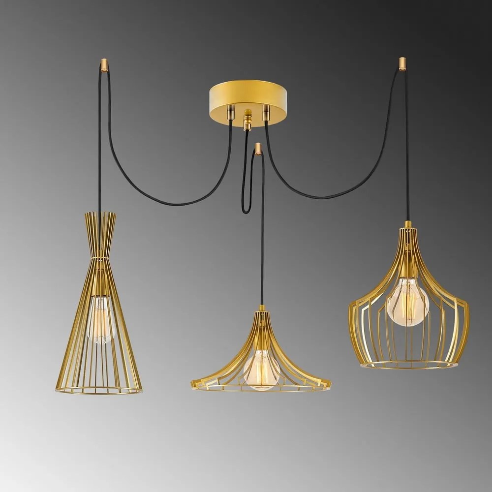 Висящо осветително тяло в златисто Mezopotamya – Opviq lights
