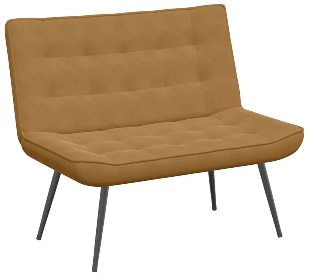 4012344 vidaXL Пейка, кафява, 110x74x84 см, кадифе