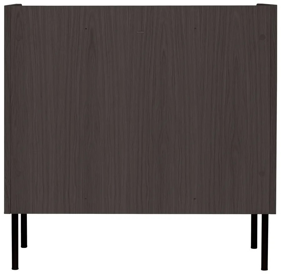 Черен висок скрин от дъб 80x82 cm Wrap - Bonami Selection