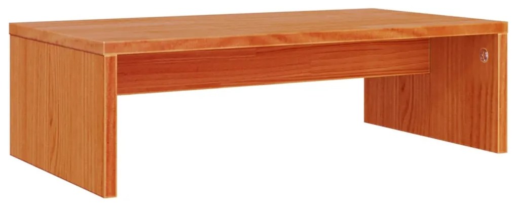 847164 vidaXL Поставка за монитор, восъчнокафява, 50x27x15 см, бор масив