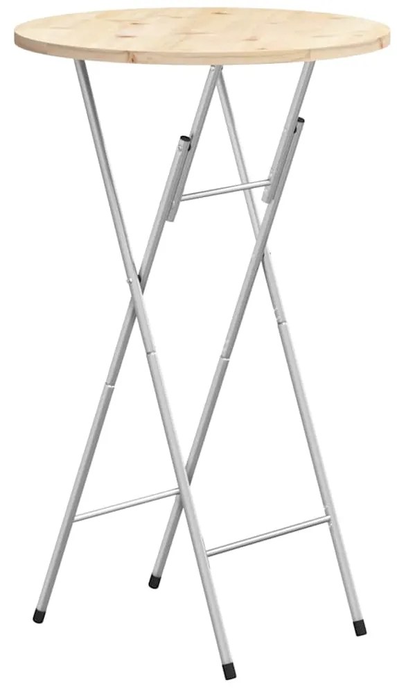 288464 vidaXL Сгъваеми крака за бар маса сребристи 45x53x108 см стомана