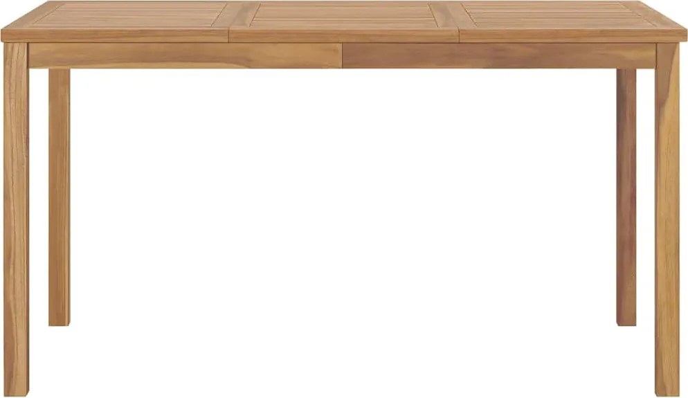 315619 vidaXL Градинска трапезна маса, 140x80x77 см, тик масив