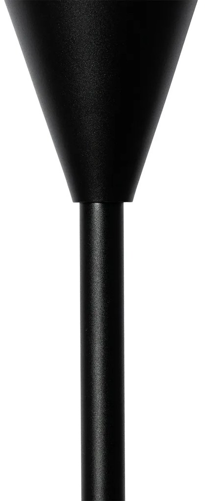 Модерна настолна лампа черна с опалово стъкло - Drop